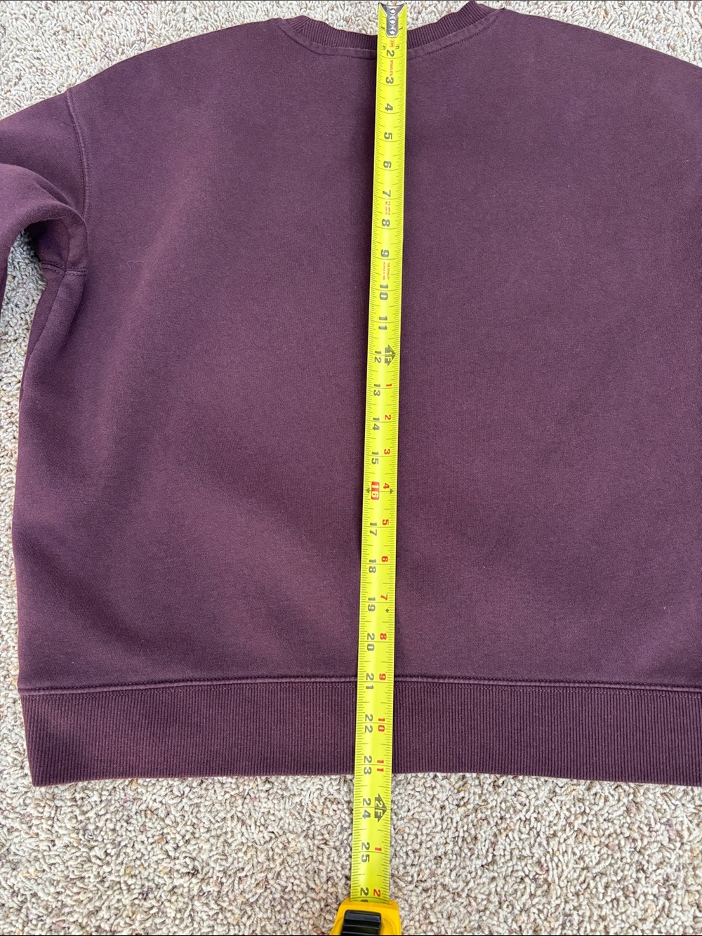 Disney Deep Burgundy Crop Mickey Graphic Sweatshirt - Picture 5 of 5